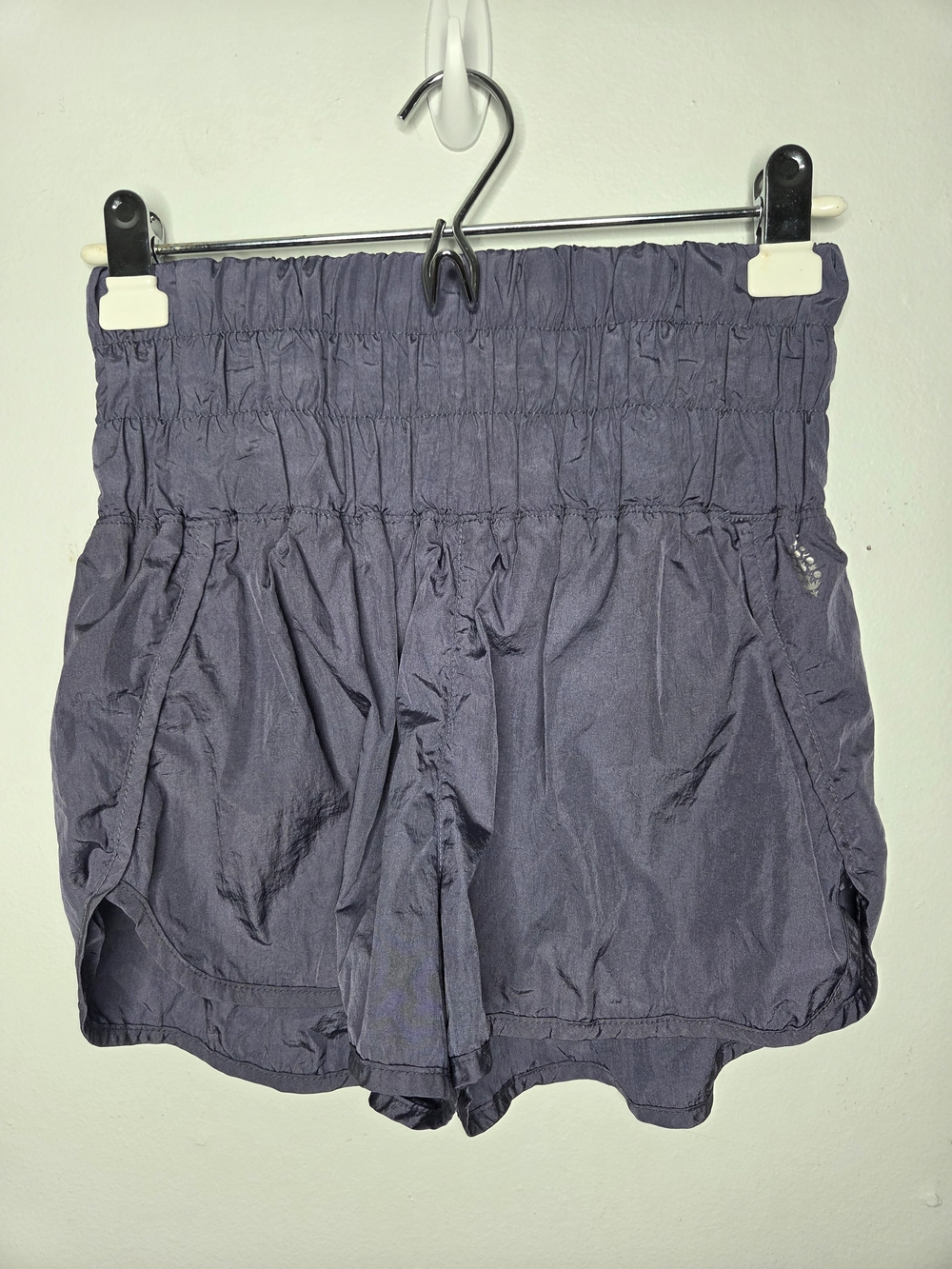 FP Movement by Free People High-Rise Smocked Athletic Shorts - Deep Lavender